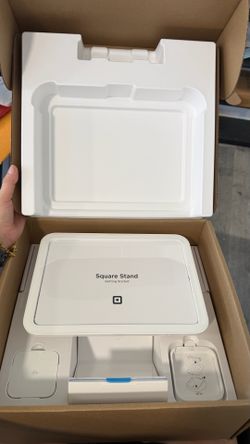 square stand with reader and dock