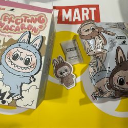 Pop Mart The Monsters LABUBU Exciting Macarons Toffee Plush Pendant