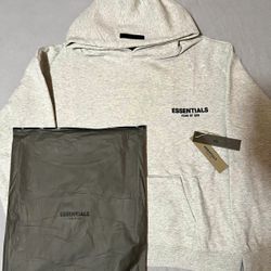 Light Oatmeal Essentials Hoodie Size M