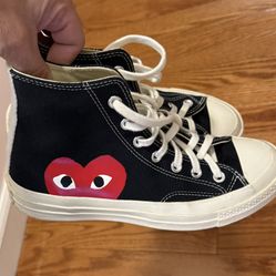 Sz Womens 8 Men 6 Converse Chuck Taylor All Star High x Comme des Garcons Play