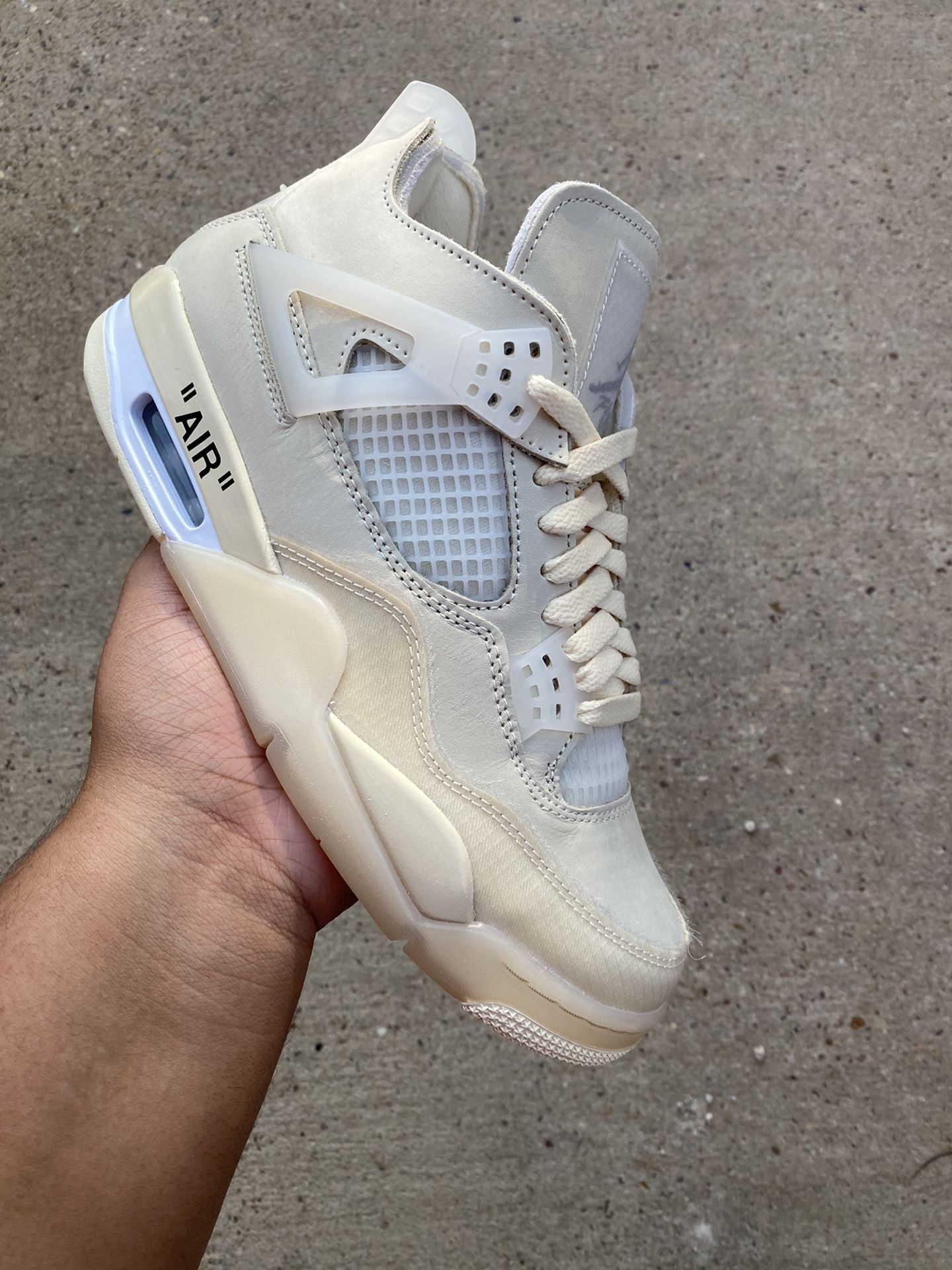 Air Jordan 4 off white size 8.5 women