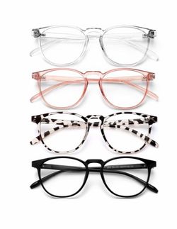 4 pairs blue light blocking glasses