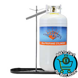 Flame King Dual RV Propane Tank Cylinder Rack 40LB Tanks Steel Propane tank stabilizer