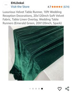 Emerald Green Table Runners (x4)