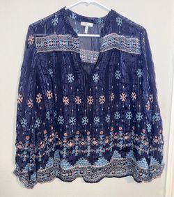 Blue Top Boho
