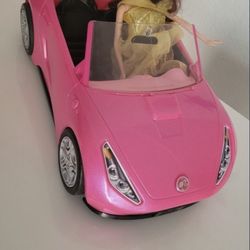 Barbie Car Convertible Toy  Pink