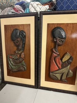 Beautiful Mahogany Carved Wall Art