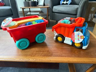 Battat Building Blocks  Dump Truck & Wagon $10 each