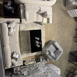 DelMar 1 Sofa,1 Loveseat, and 1 Chair Living Room Set / 3-piece