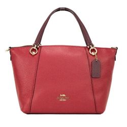 Coach -  Kacey Colorblock Red Apple Pebbled