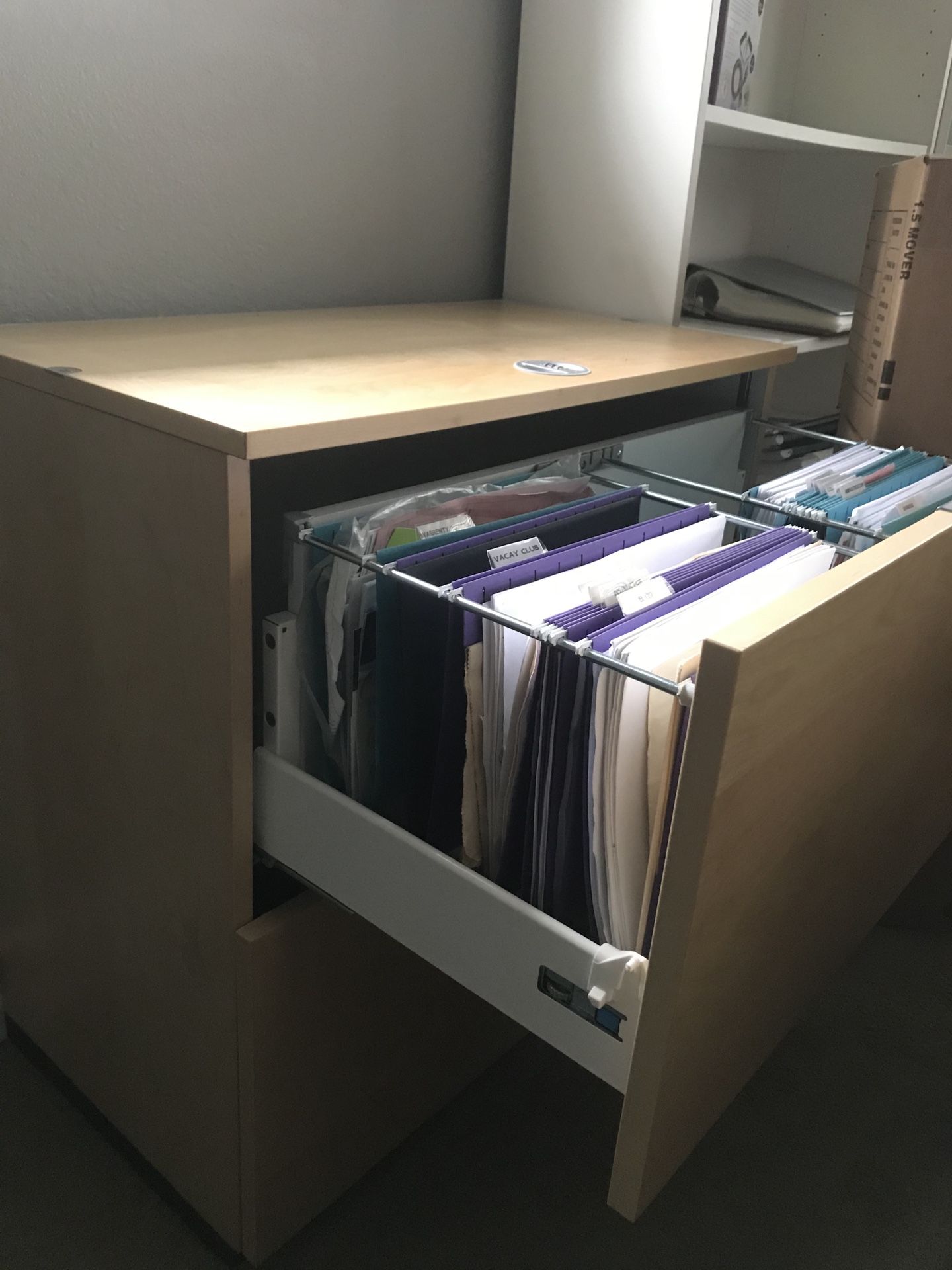 Wide 2 drawer filing cabinet