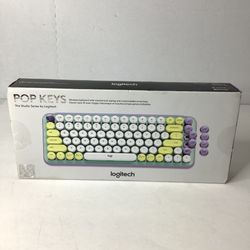 Logitech POP Keys Mechanical Wireless Keyboard with Customizable Emoji , Durable Compact Design, Bluetooth or USB Connectivity, Multi-Device, OS Compa