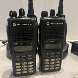 Lot Of 2 Motorola MTX4500 UHF 4W 16ch Two Way Radios  