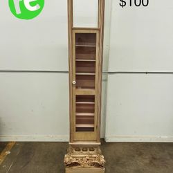 Curio Cabinet with Door and 9 Shelves
