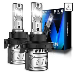 NOVSIGHT H13/9008 Bulbs Upgraded, 400% Brightness H13 Fog Bulbs, Quick Installation 9008, Pack of 2