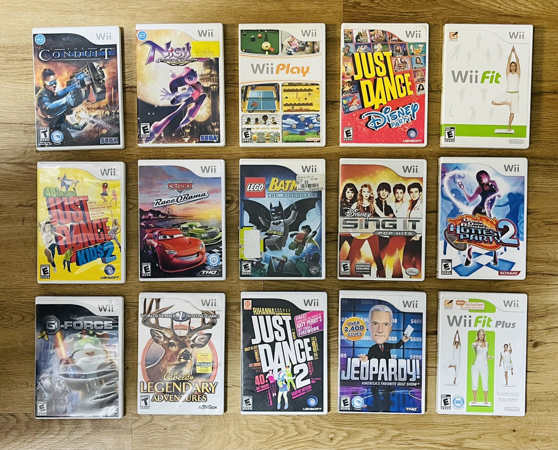 Lot Of 21 Wii Games *UNTESTED* - Just Dance, X Men Destiny, Jeopardy, Wii Fit