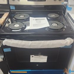 30 in. 4 Burner Element Free-Standing Electric Range in Stainless Steel