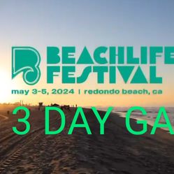 Beachlife Festival- 3 DAY GA Wristband (One Available)