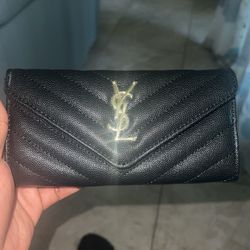 YSL Monogramme Wallet Black