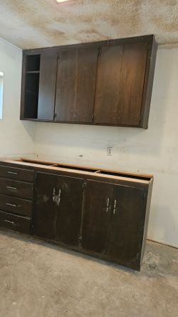 Wood kitchen gabinet para cosina o garaje madera buenas condiciones listo para poner granito free