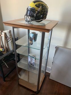 Real Wood/Glass Display Trophy Showcase