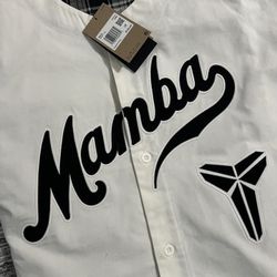 Nike Kobe Bryant Mamba Sail & Black Athletic Button Up Baseball Jersey XXL