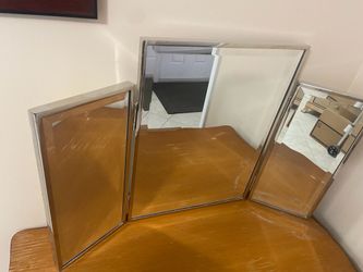 Trifold 3-Way Mirror for Makeup and Hair, 28x18 Inch, Tabletop & Bathroom