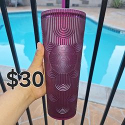 Starbucks Purple Pearl Shell Mermaid Siren Scales Venti Tumbler