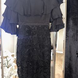 Guipure Black Dress Size S