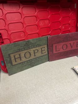 Free Decorative Signs - Hope and Love