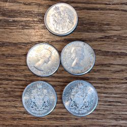 Canadian  Silver 1/2 Dollars 