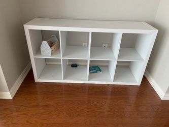 White 8-Cube Storage Shelf Unit