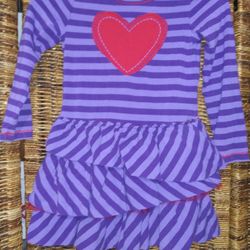 Hanna Anderson Girl's Size 120 Purple Stripe 3 Tier Dress Red Tulle Red Heart

Excellent Condition!

**Bundle and save with combined shipping**

