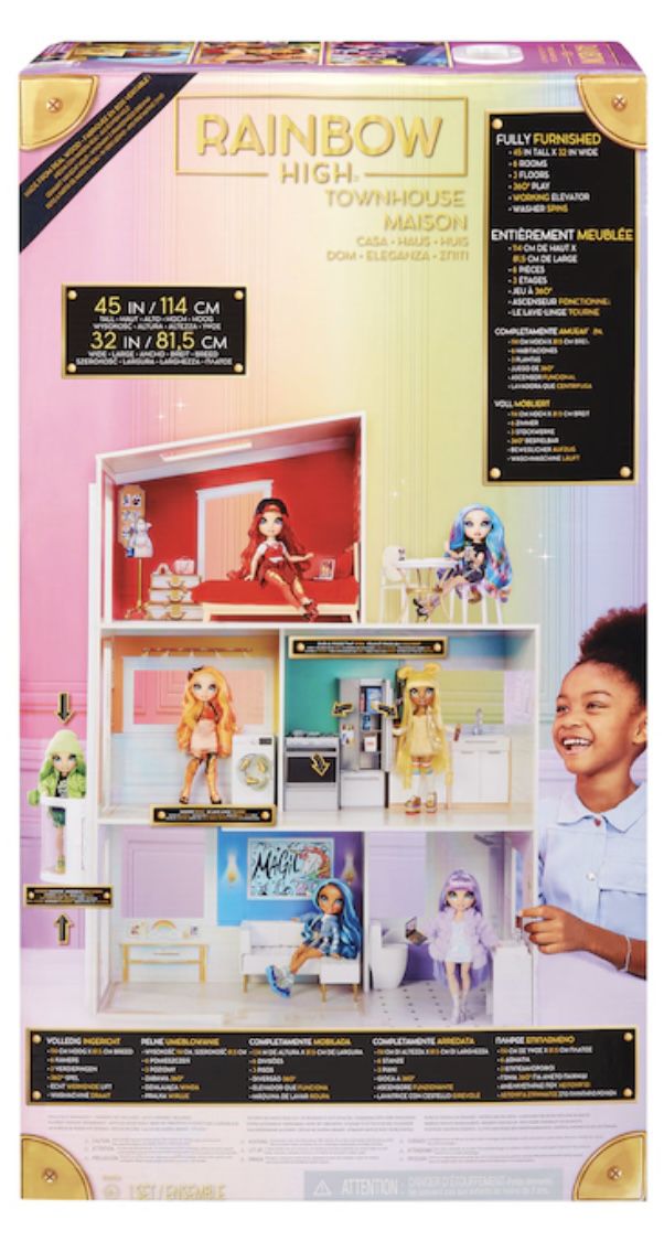 RAINBOW HIGH TOWNHOUSE DOLL HOUSE - NEW IN BOX