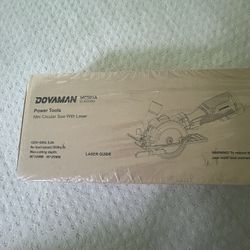 DOVAMAN Circular Saw, 5.8A 4-1/2" Circular Saw w/Laser, Metal Auxiliary Handle, 6 Saw Blades (4½", 4¾"), Cutting Depth 1-11/16" (90°), 1-3/8" 
