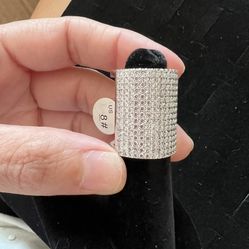 New Diamonds Bar Ring Size 8