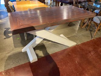 Two Tone Farmhouse Style Sofa Table