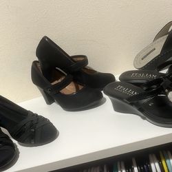 Women’s Black Shoes And Sandals Size 6-6.5