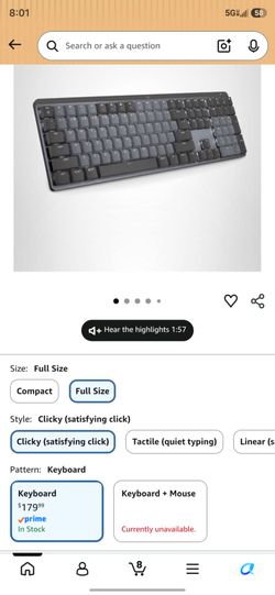 Logitech MX mechanical wireless keyboard