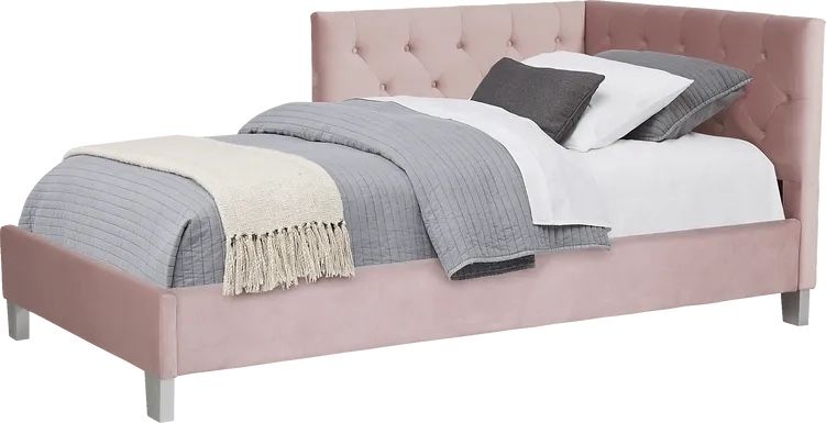 Rooms to go pink tuffed twin bed Cama Ninos kids Nina girls