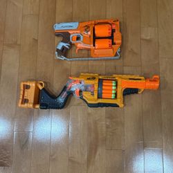 Nerf Lawbringer Gun and Nerf Flip fury Gun