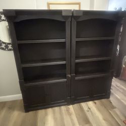 Book Shelf Set Wooden Book Case 