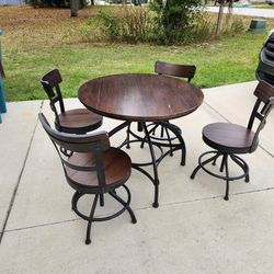 Adjustable High/Low Top Table And Chairs