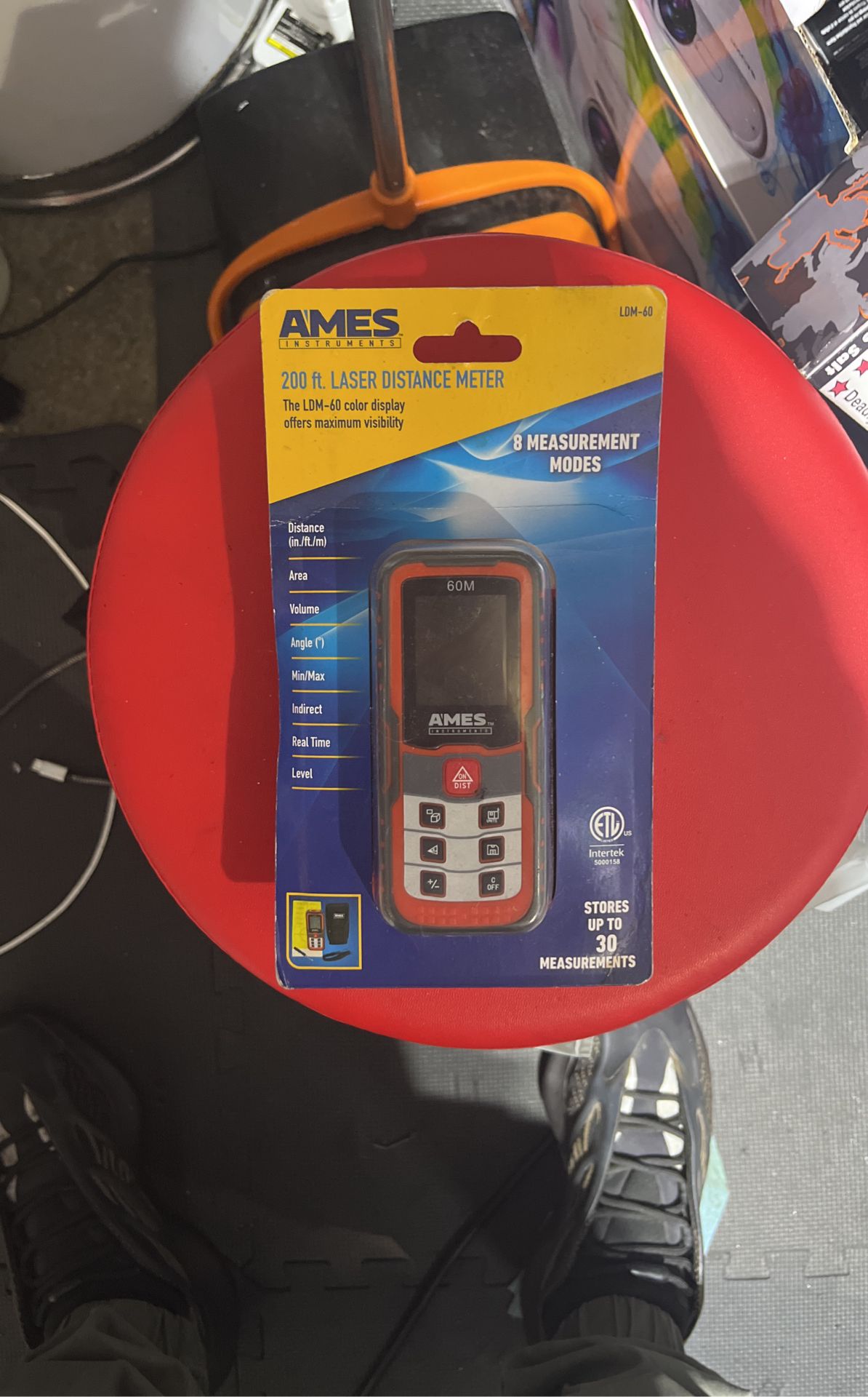 AMES 200 Ft. Laser Distance Meter, 8 measurement modes! New LDM-60 NEW