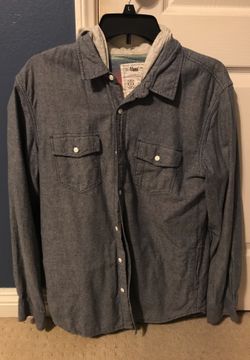 Selling 44MM Heather Blue button up mens jacket size medium from PacSun