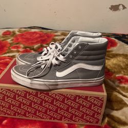 Gray High top Vans 