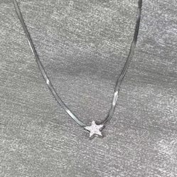 Star snake bone chain necklace women‘s neck hip-hop stacking high-end high-end sense non-fading collarbone chain