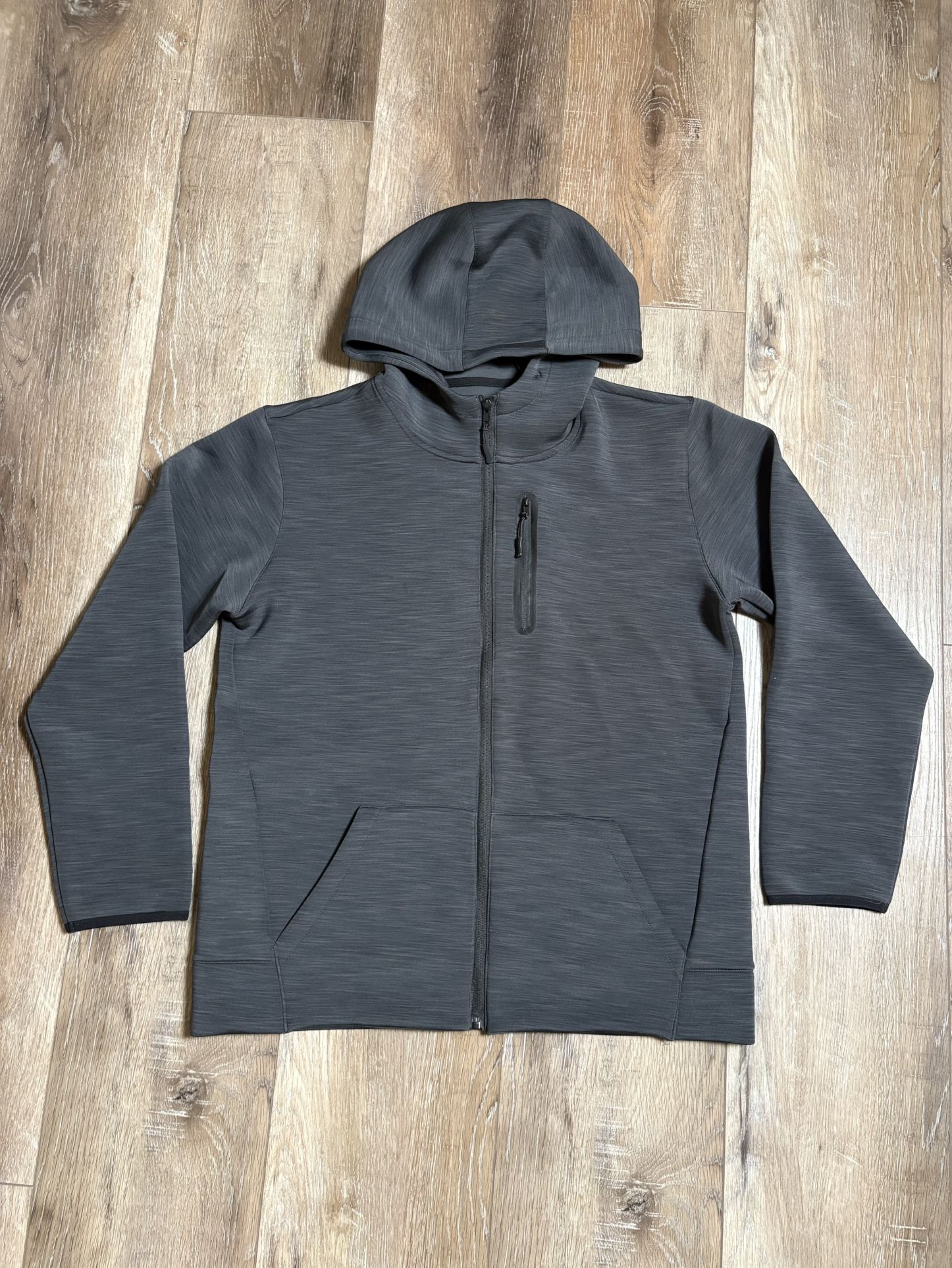 NOMAD Full Zip Hoodie RN# 149158 Black Text Sandwich Hoodie Men’s Size L