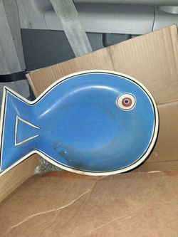 Bagwell Water Collection Blue Fish Platter.
