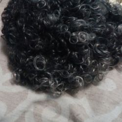 Grey Curly Wig 